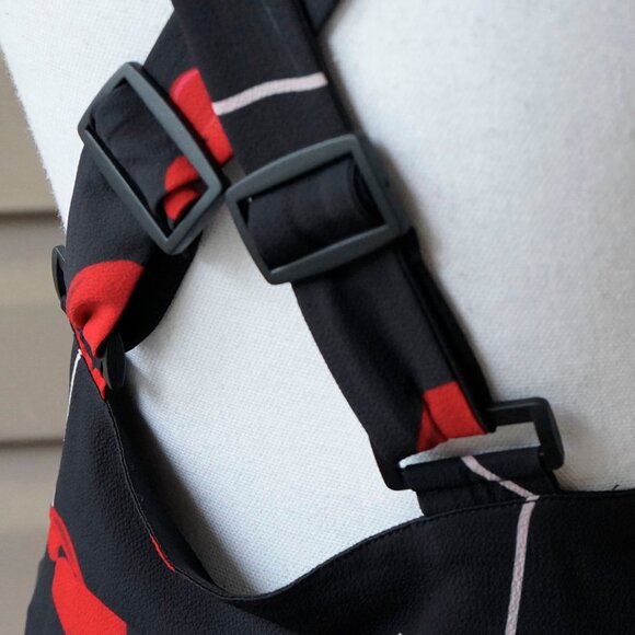 Unique Vintage Black and Red Pencil Skirt - Picture 14 of 15